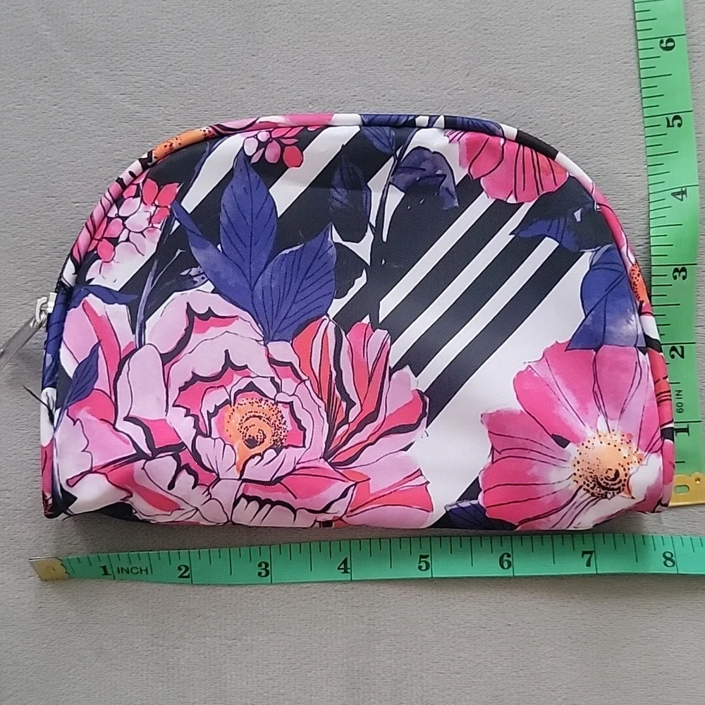 Floral Striped Women's Cosmetic Bag